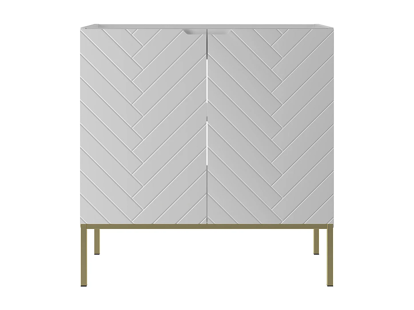 Undercounter cabinet 80cm 2 doors on legs Daria White