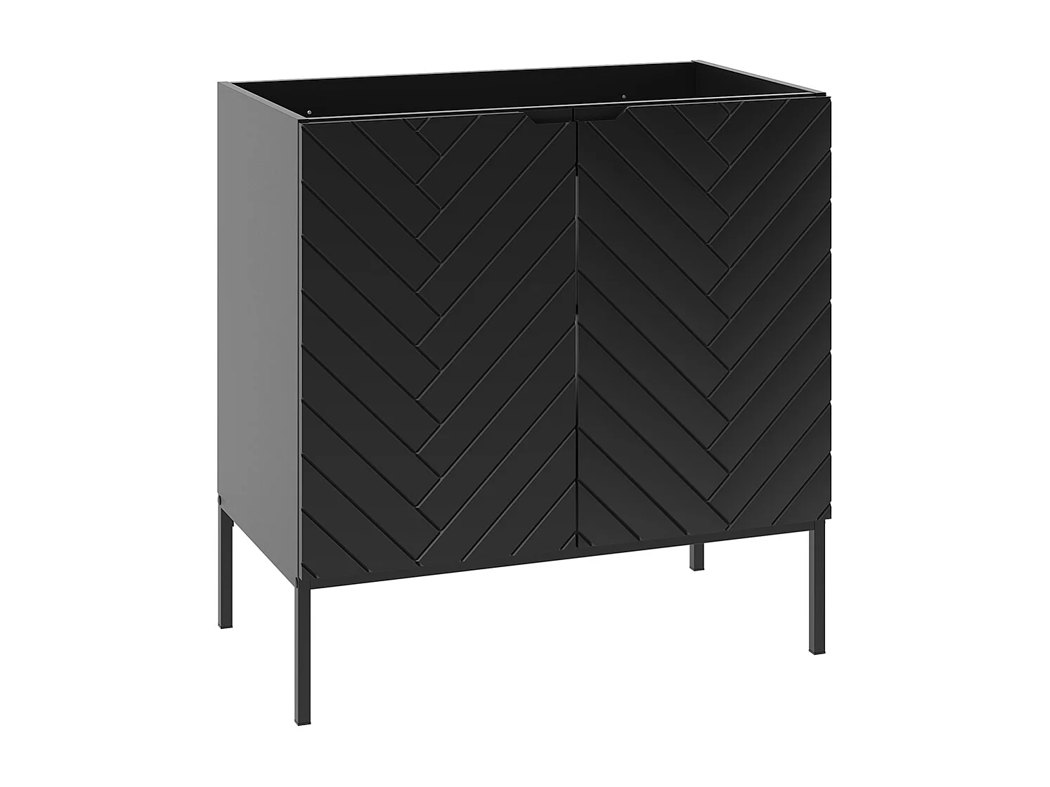 Under basin unit 80cm 2 doors on legs Daria Black