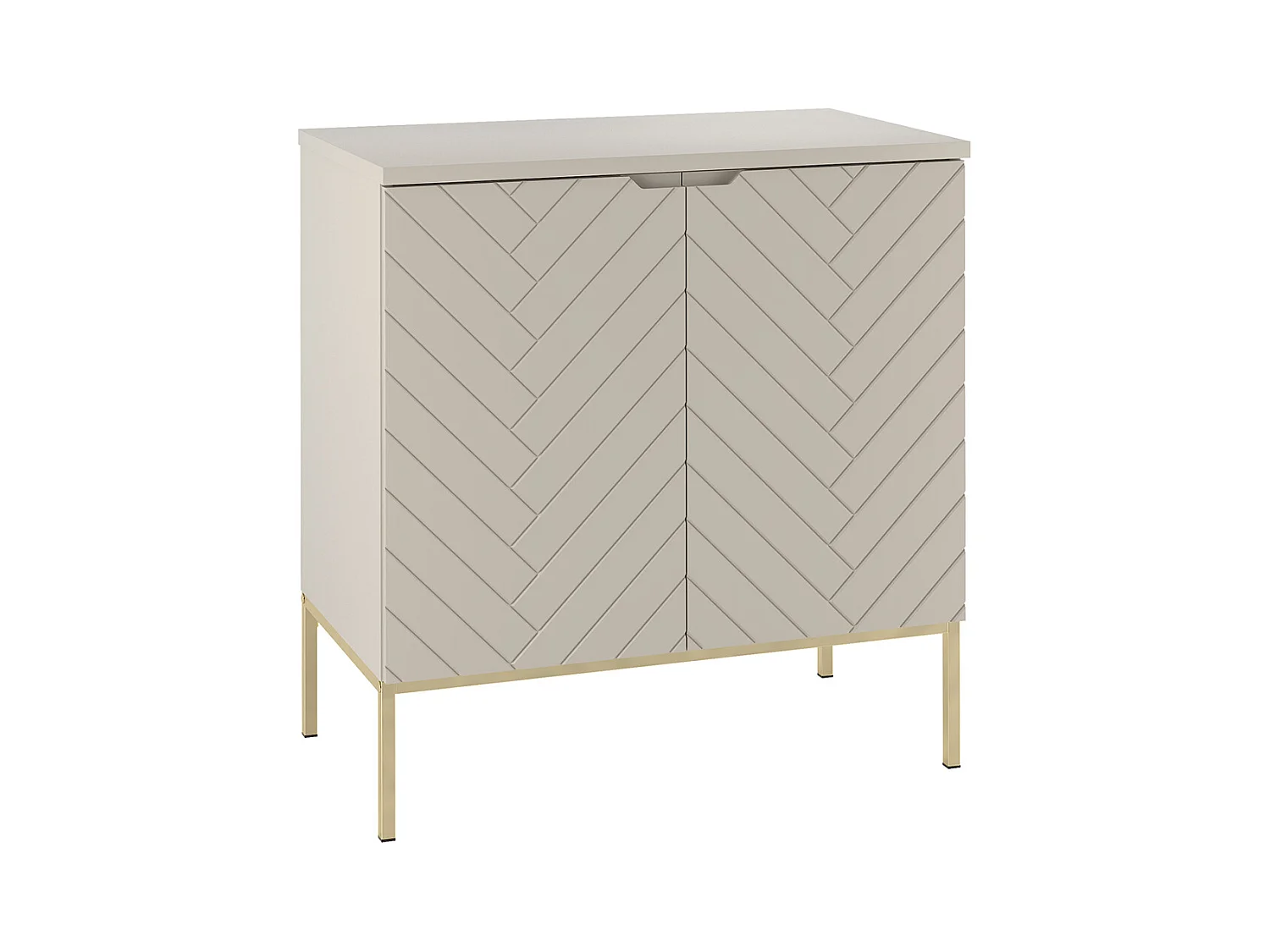 Meuble sous-vasque 80cm plan de toilette 2 portes sur pieds Daria Cachemire