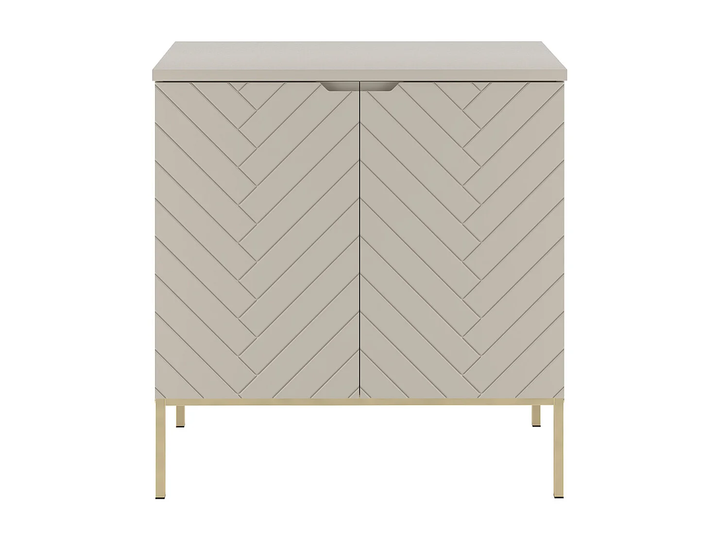 Meuble sous-vasque 80cm plan de toilette 2 portes sur pieds Daria Cachemire