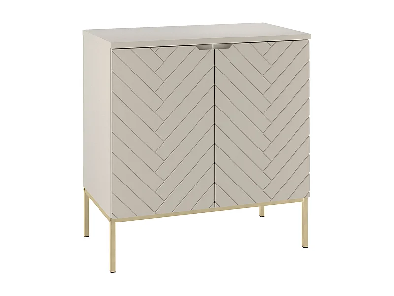 Meuble sous-vasque 80cm plan de toilette 2 portes sur pieds Daria Cachemire