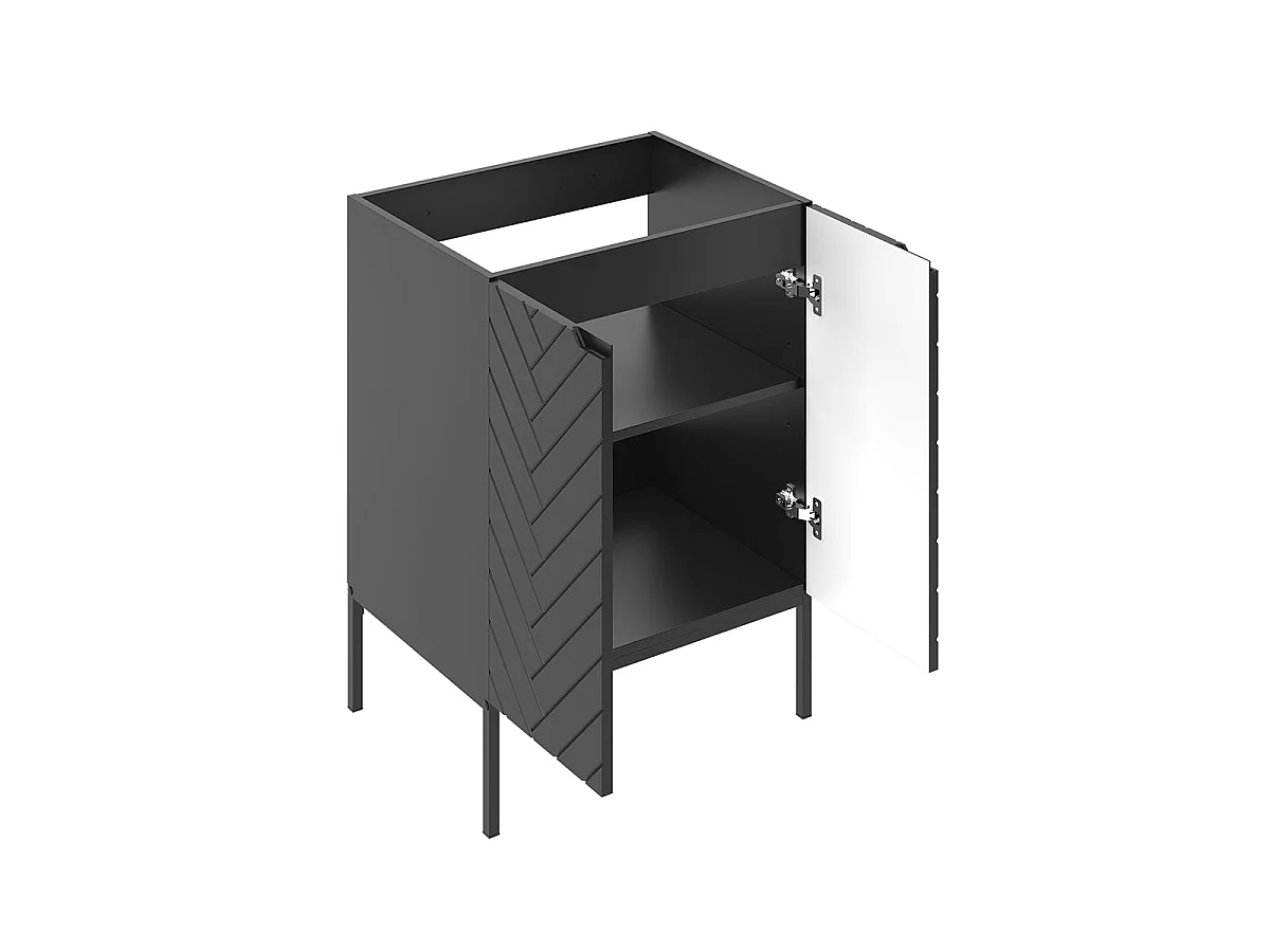 Underskab 60cm 2 døre på ben Daria Black