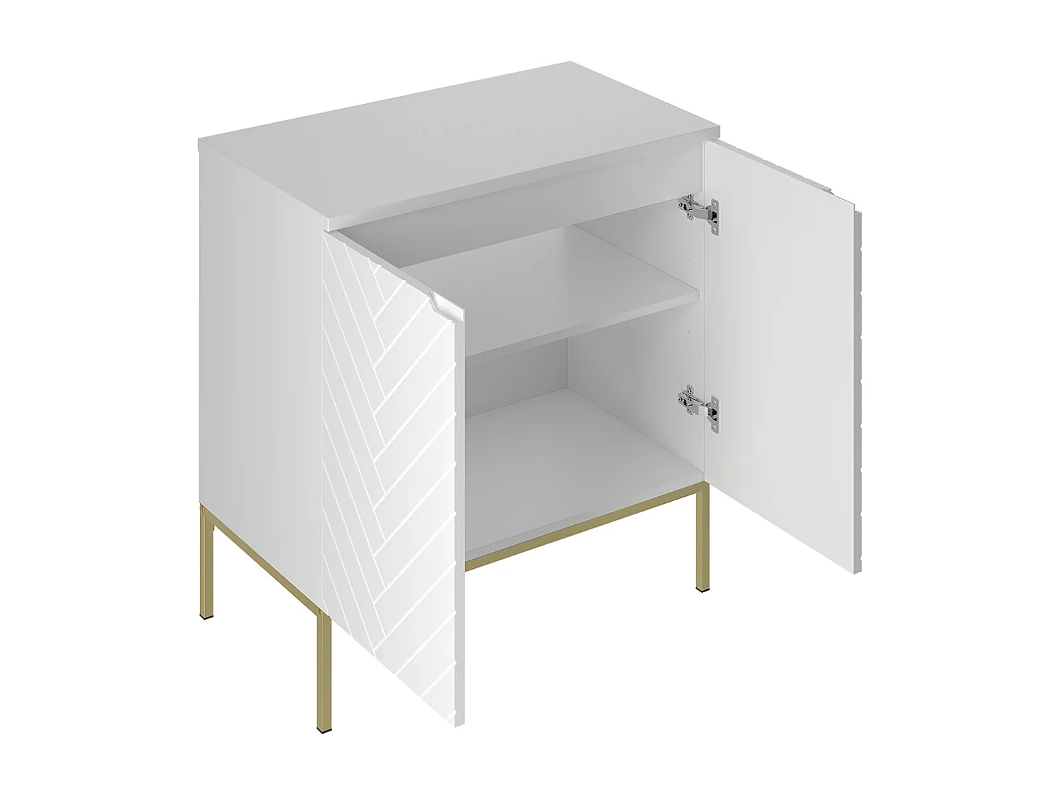 Waschbeckenunterschrank 80cm Waschtisch auf Füßen Daria Weiß