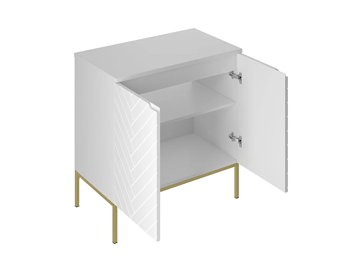 Vanity unit 80cm 2 doors on legs Daria White