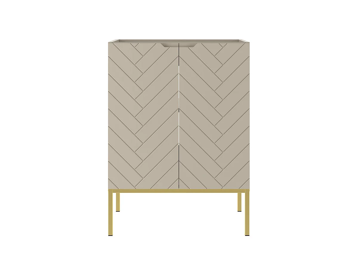 Waschbeckenunterschrank 60cm auf Füßen Daria Cachemire