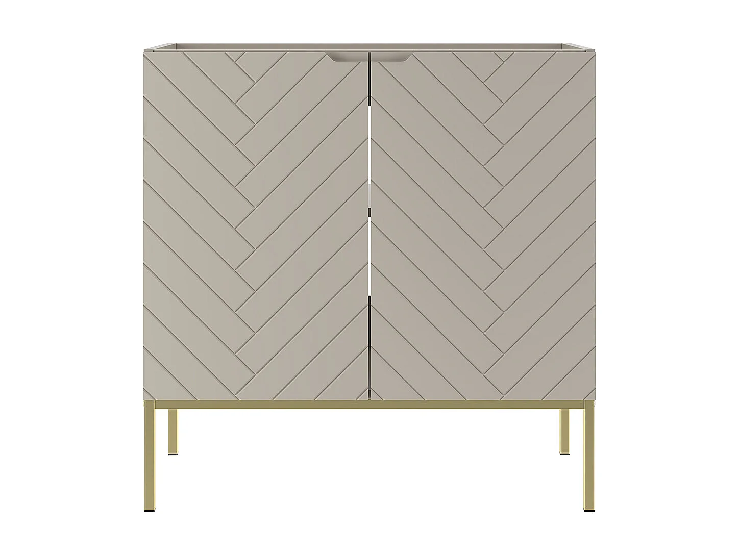 Meuble sous-vasque 80cm 2 portes sur pieds Daria Cachemire