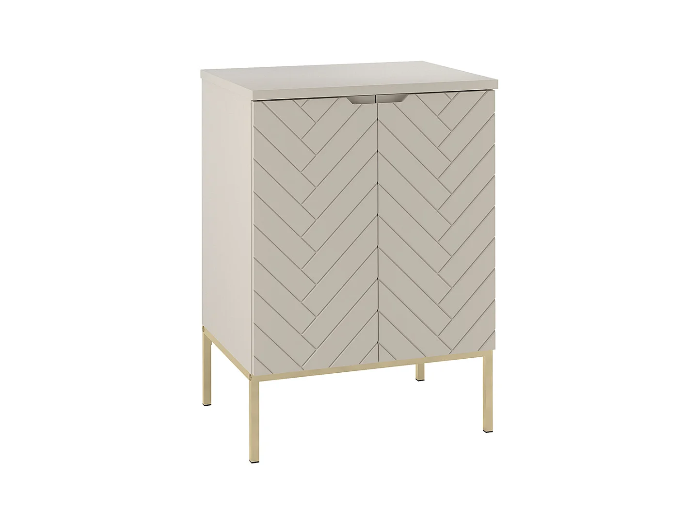 Meuble sous-vasque 60cm plan de toilette 2 portes sur pieds Daria Cachemire