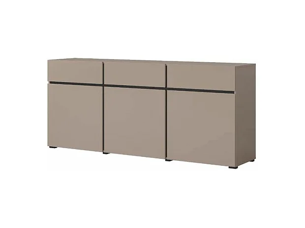 Buffet 3 portes 3 tiroirs Lilia Taupe