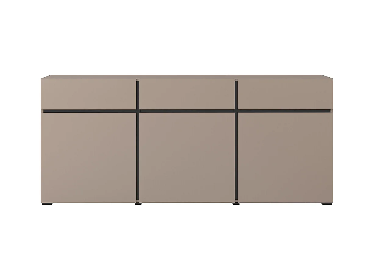 Lilia Taupe 3-deurs dressoir met 3 laden