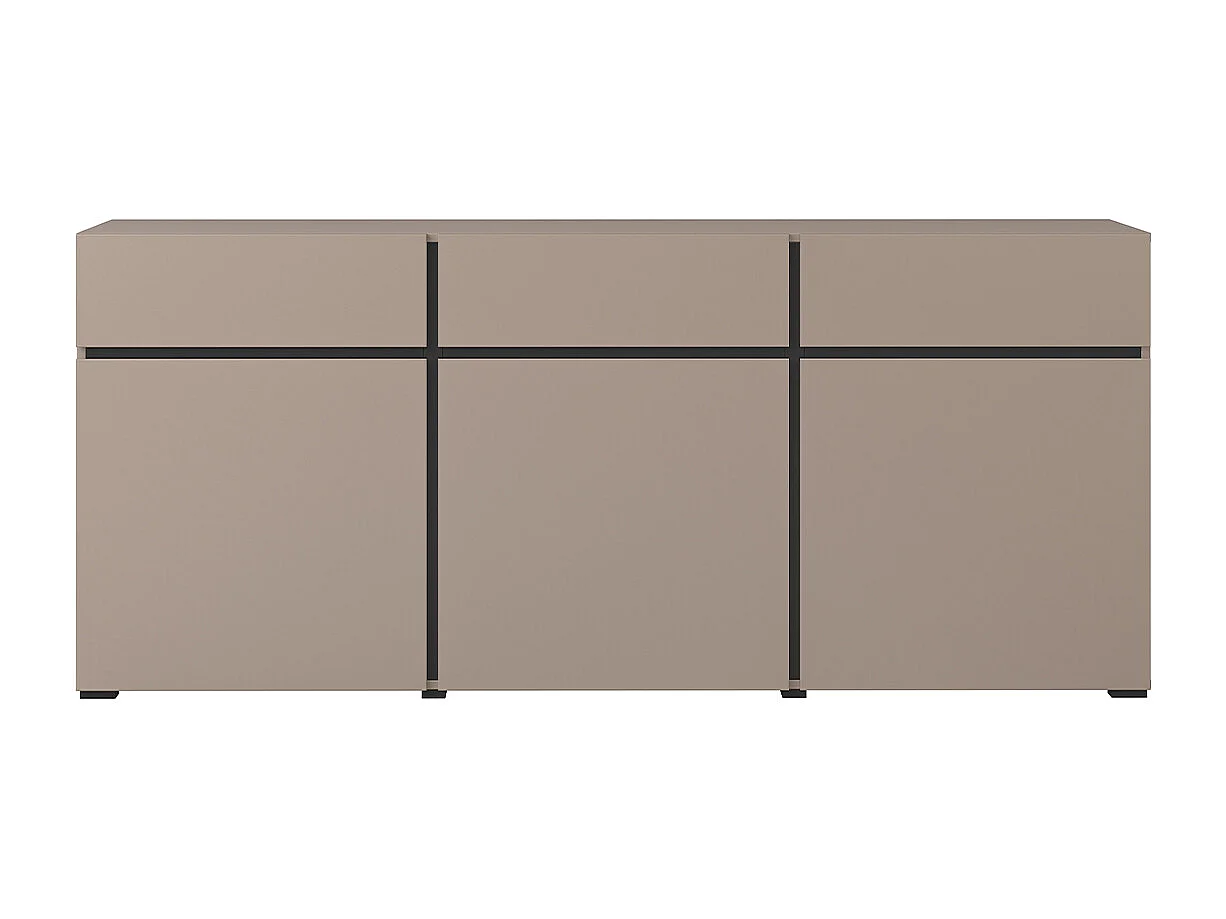 Lilia Taupe 3-deurs dressoir met 3 laden