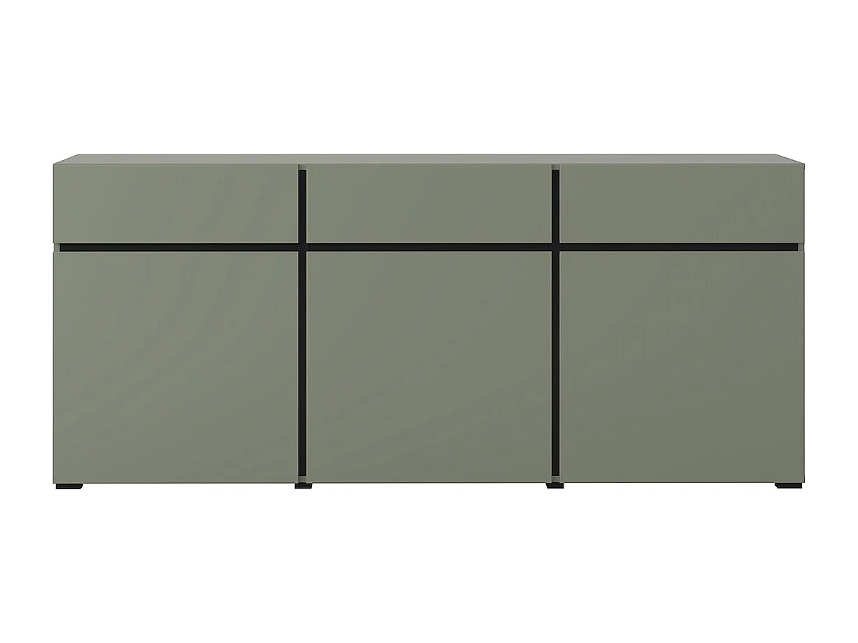 Lilia Groen 3-deurs dressoir met 3 laden