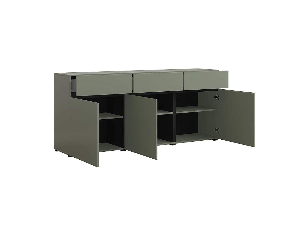 Buffet 3 portes 3 tiroirs Lilia Vert
