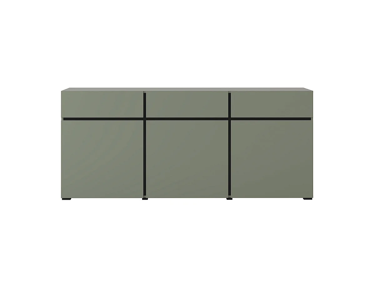 Buffet 3 portes 3 tiroirs Lilia Vert