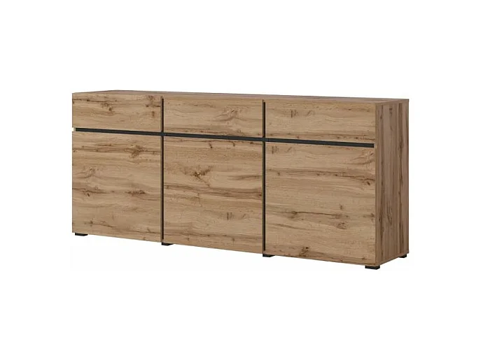 Buffet 3 portes 3 tiroirs Lilia Bois