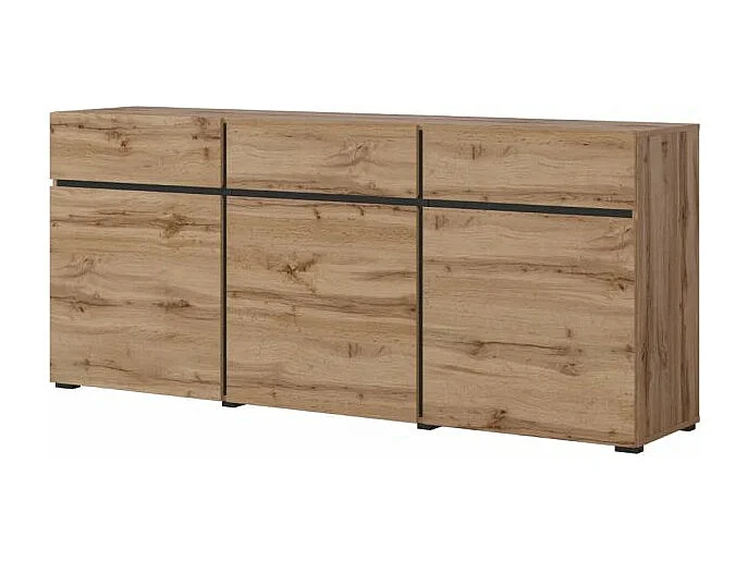 Lilia Houten 3-deurs dressoir met 3 laden