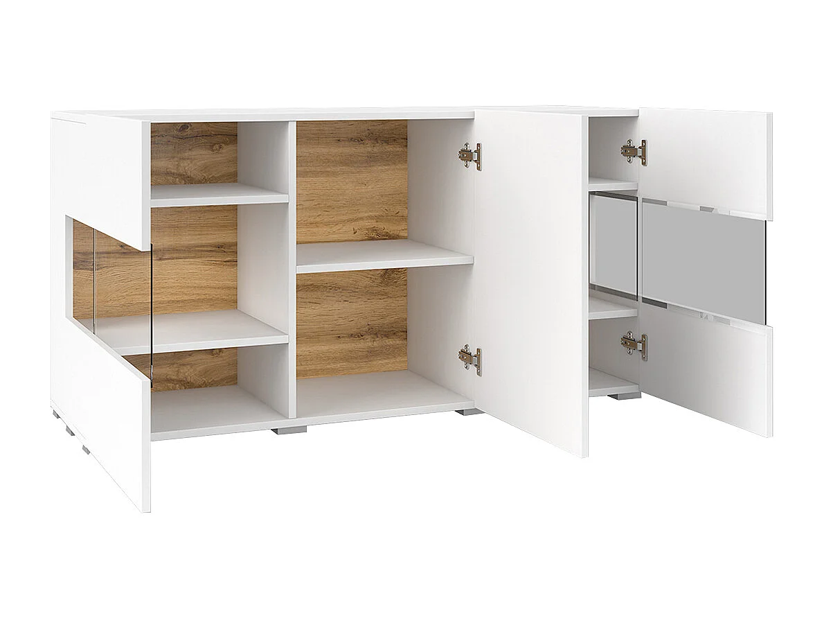 Aparador 3 portas Glora branco 62cm