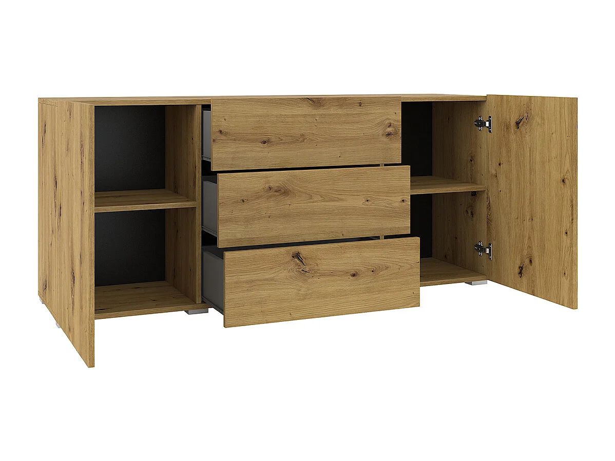 Buffet 2 portes 3 tiroirs Glora Bois