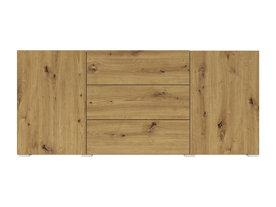 Buffet 2 ante 3 cassetti Glora marrone 63cm