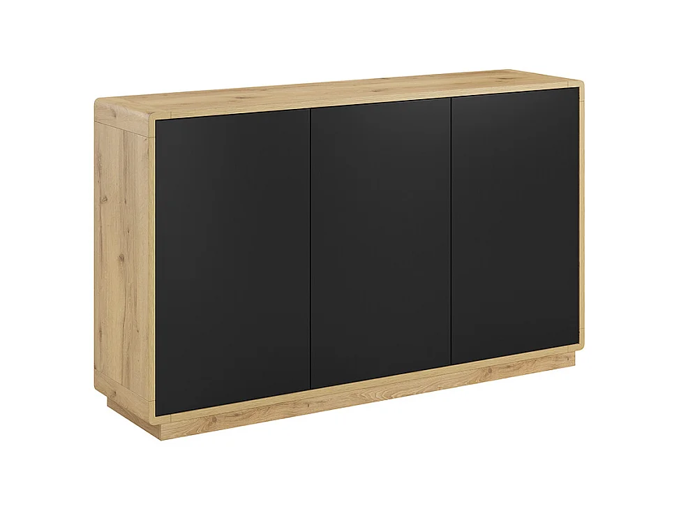 Buffet 3 portes Raven Noir et Bois
