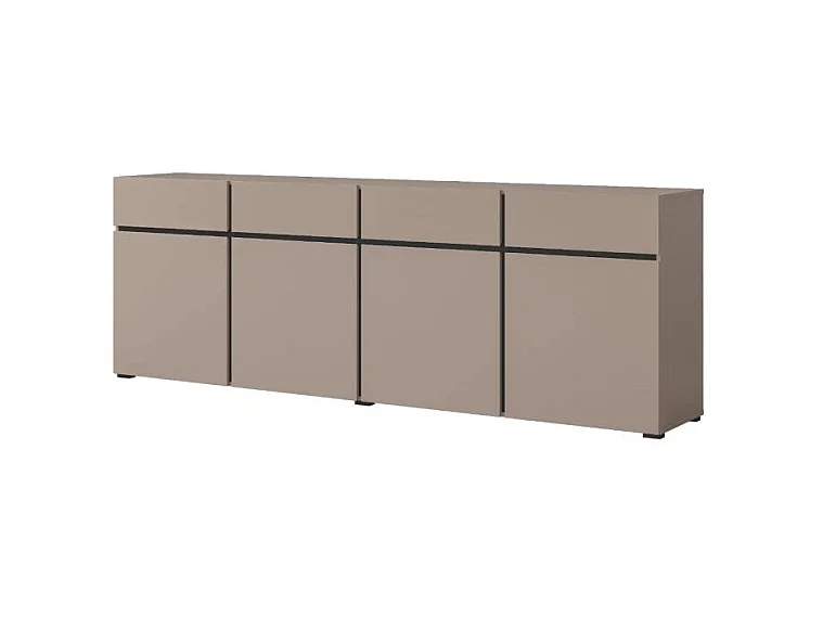 Buffet 4 portes 4 tiroirs Lilia Taupe