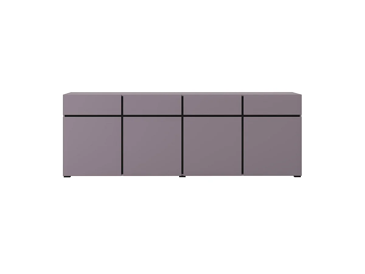Sideboard 4 Türen 4 Schubladen Lilia Violett