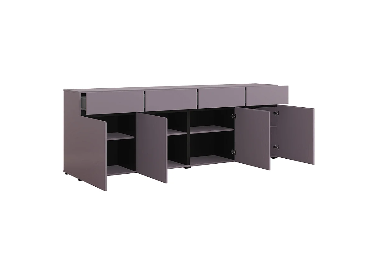 Sideboard 4 Türen 4 Schubladen Lilia Violett