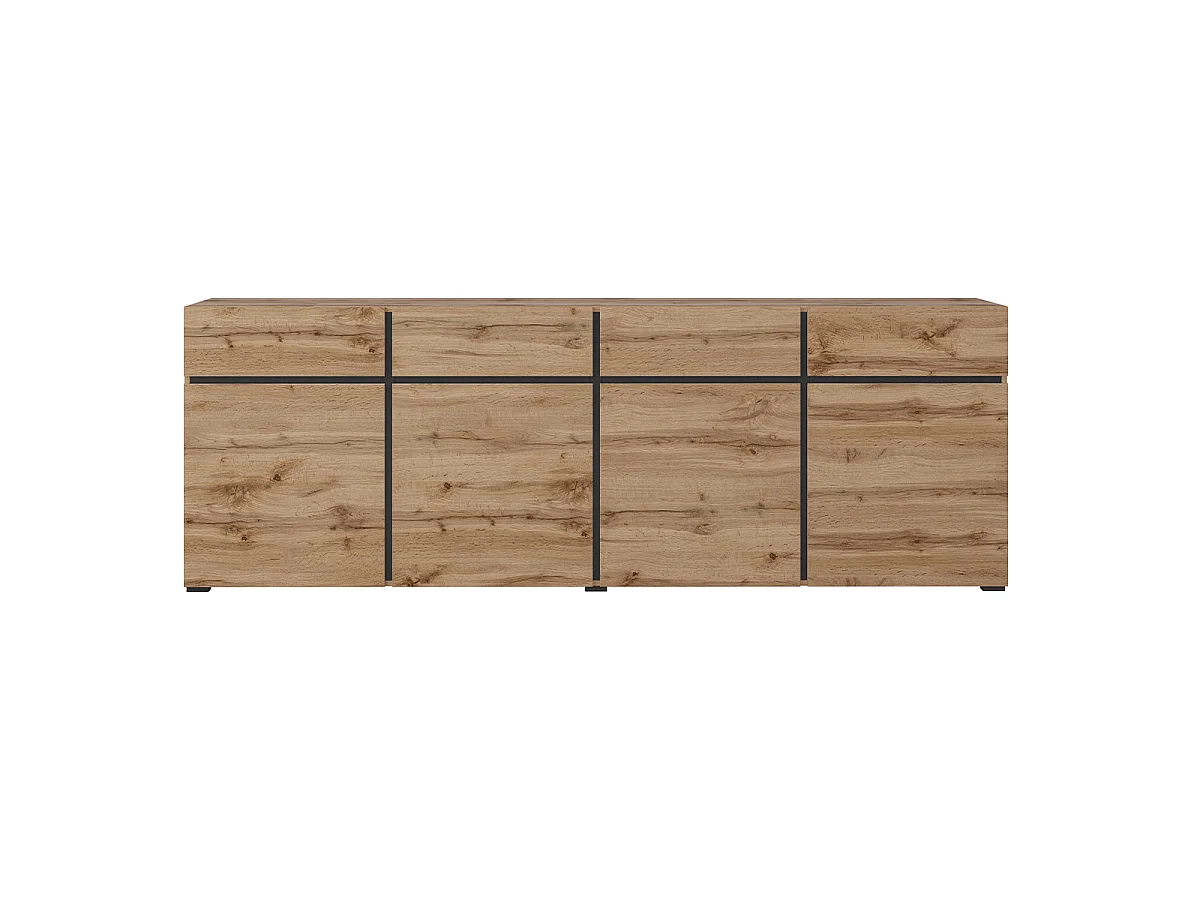 Buffet 4 portes 4 tiroirs Lilia Bois