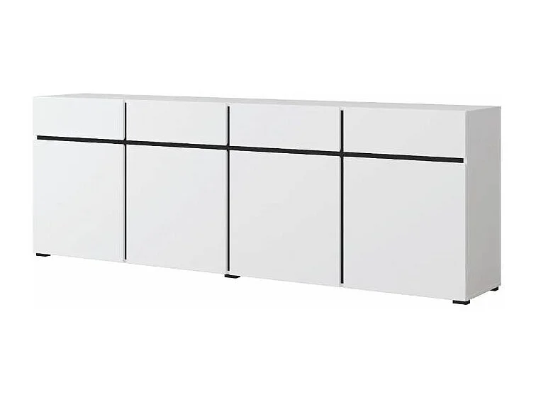 Lilia Wit 4-deurs dressoir met 4 laden