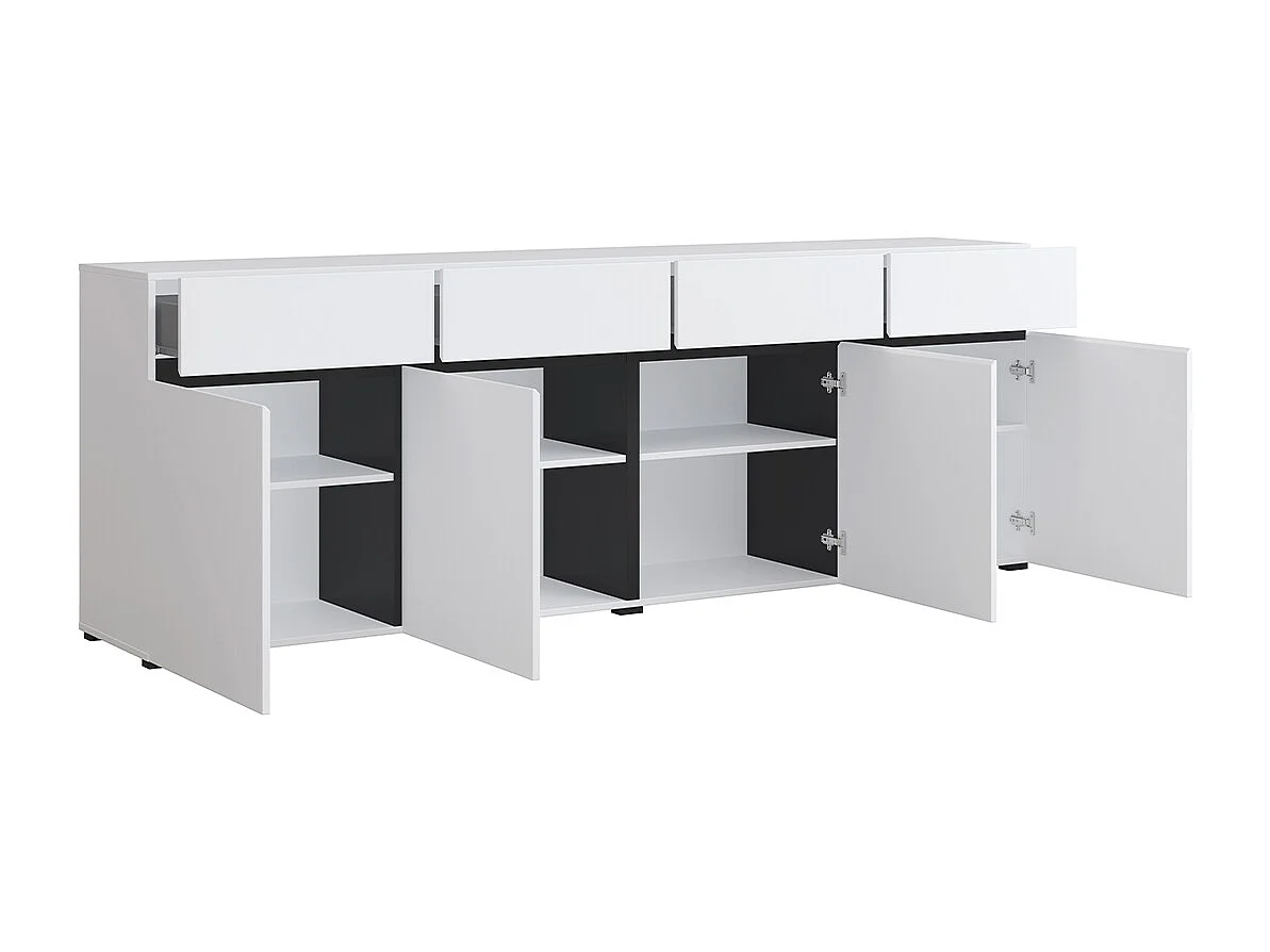 Lilia Wit 4-deurs dressoir met 4 laden