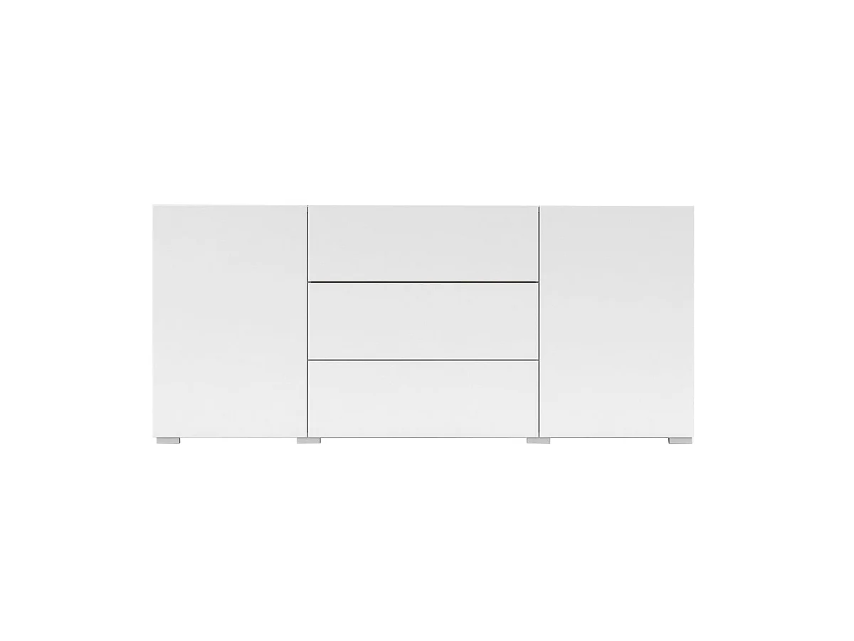 Sideboard 2 Türen 3 Schubladen Glora Weiß