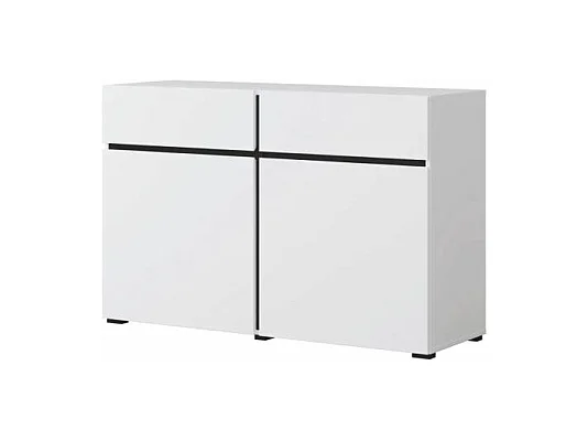 Buffet 2 portes 2 tiroirs Lilia Blanc