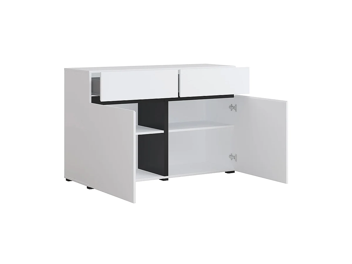 Buffet 2 portes 2 tiroirs Lilia Blanc