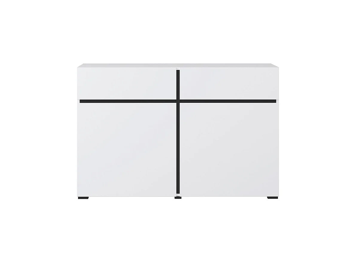 Buffet 2 portes 2 tiroirs Lilia Blanc