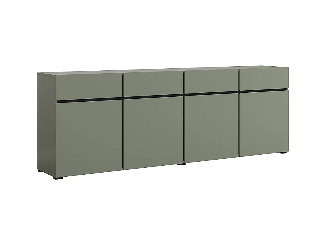 Buffet 4 portes 4 tiroirs Lilia Vert