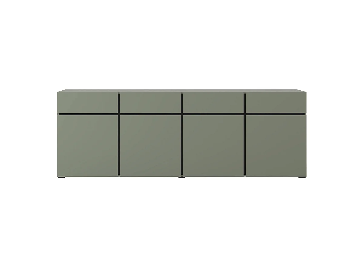 Buffet 4 ante 4 cassetti Lilia verde 78,5cm