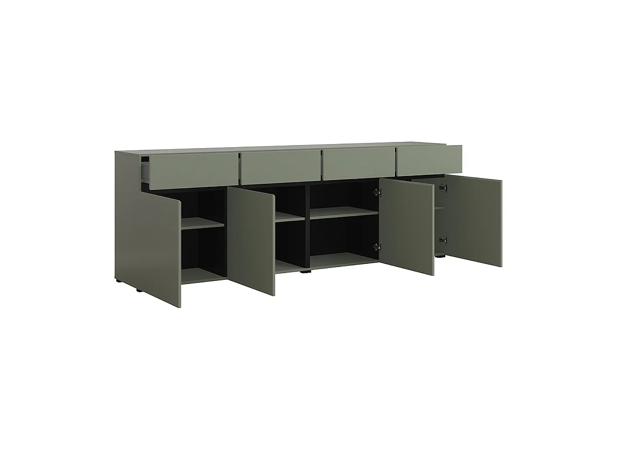 Buffet 4 ante 4 cassetti Lilia verde 78,5cm