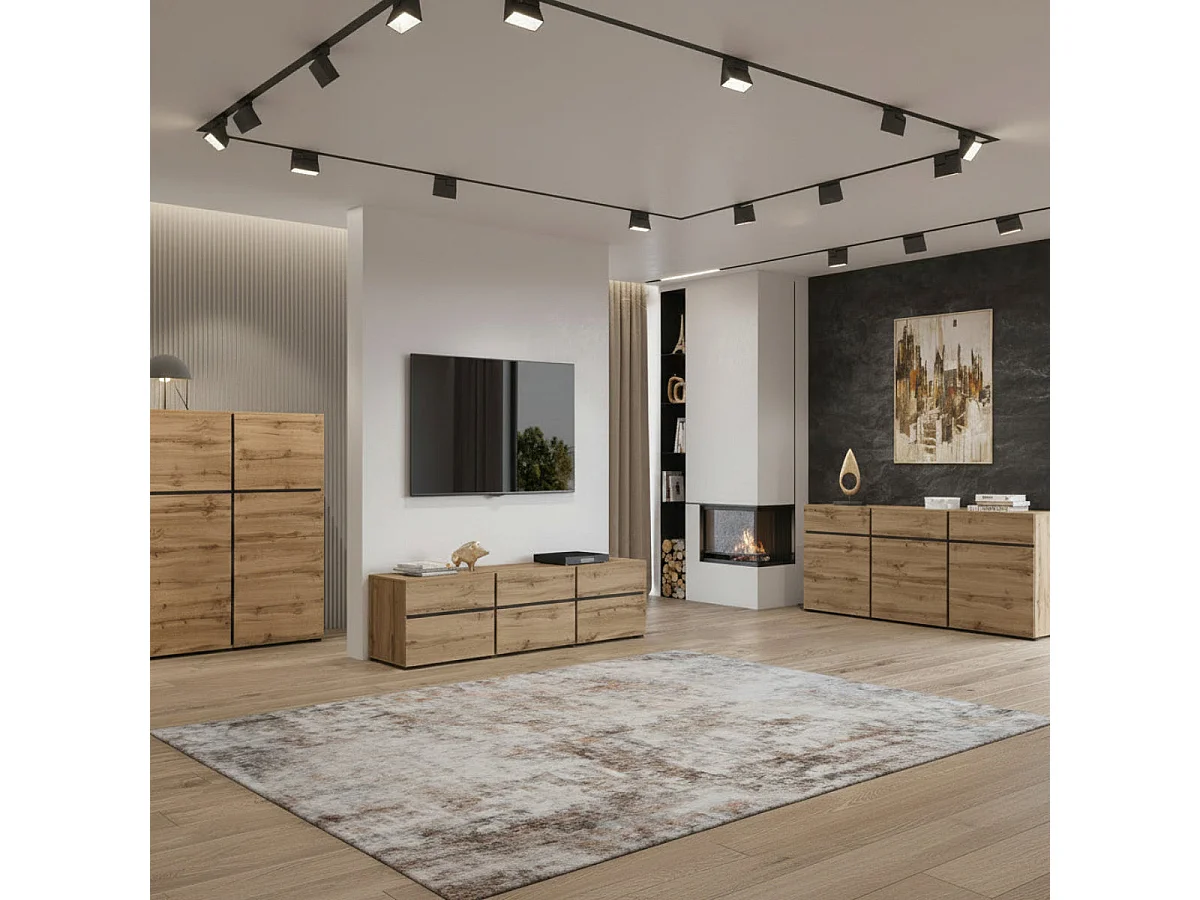 Lilia Houten 4-deurs dressoir