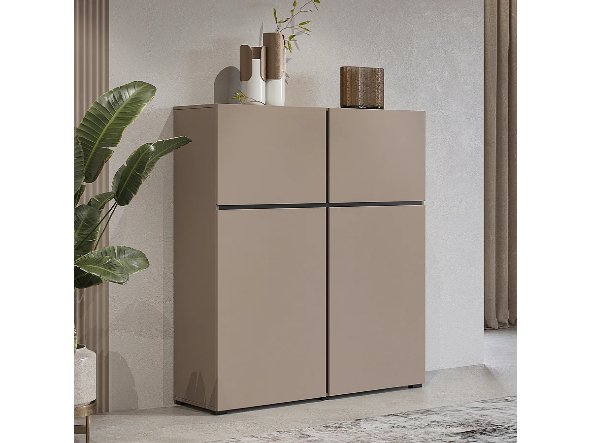 Lilia Taupe 4-deurs dressoir