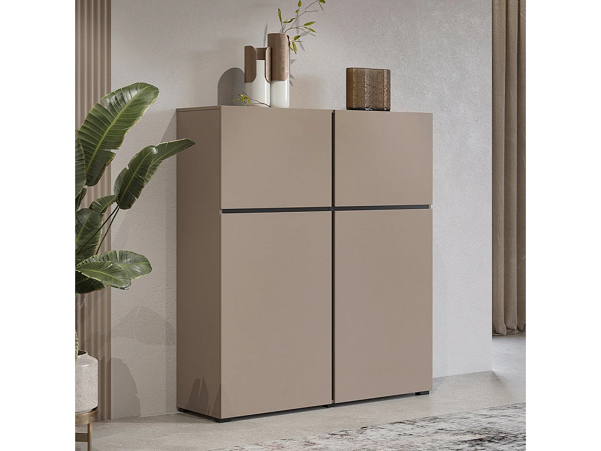 Lilia Taupe 4-door sideboard