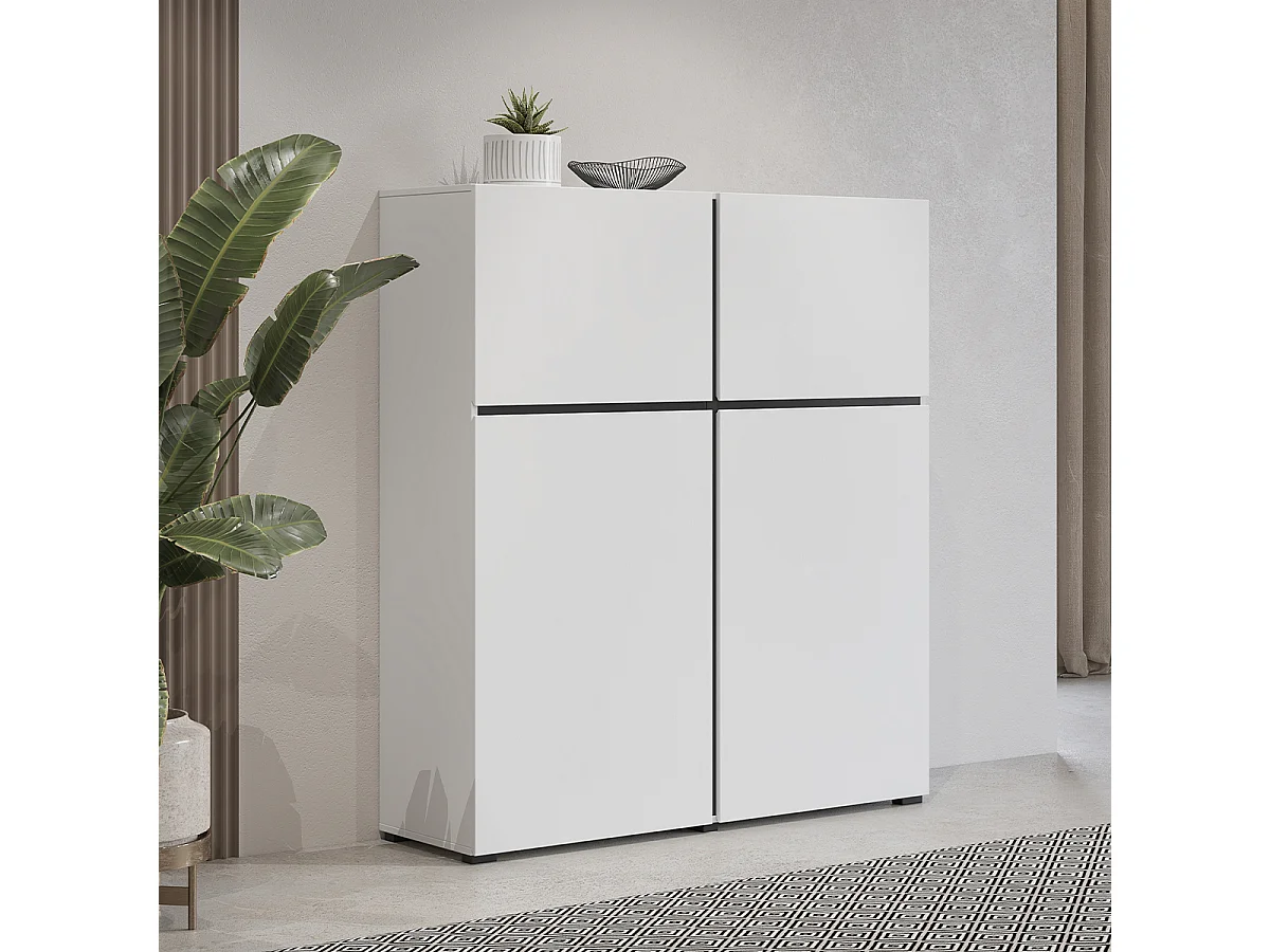 Buffet 4 portes Lilia Blanc