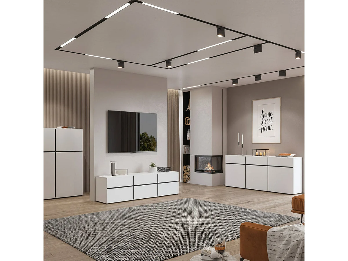 Buffet 4 portes Lilia Blanc