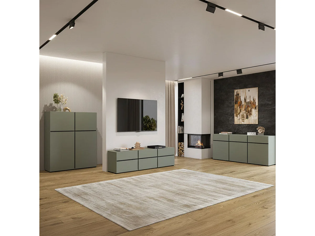 Lilia Groen 4-deurs dressoir