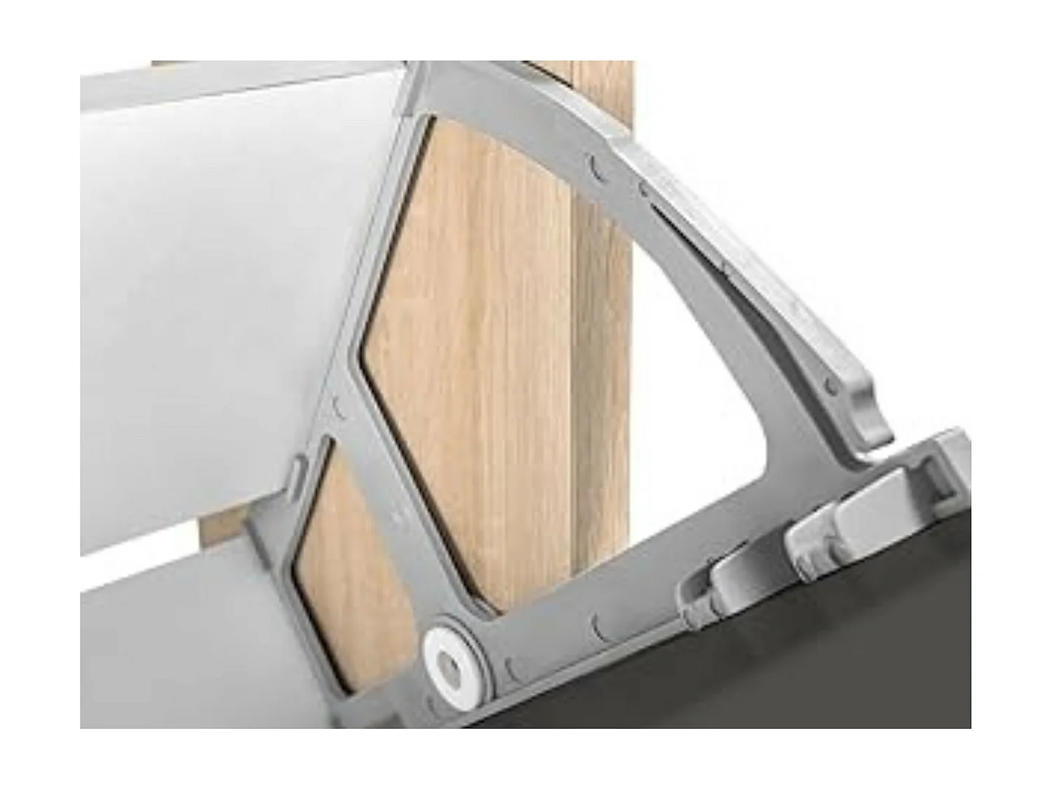 Meyvaser - Zapatero 3 Puertas, Zapatero Estrecho, Acabado en Color Roble y Grafito, Medidas: 108 cm (Alto) x 60 cm (Ancho) x 17 cm (Fondo)