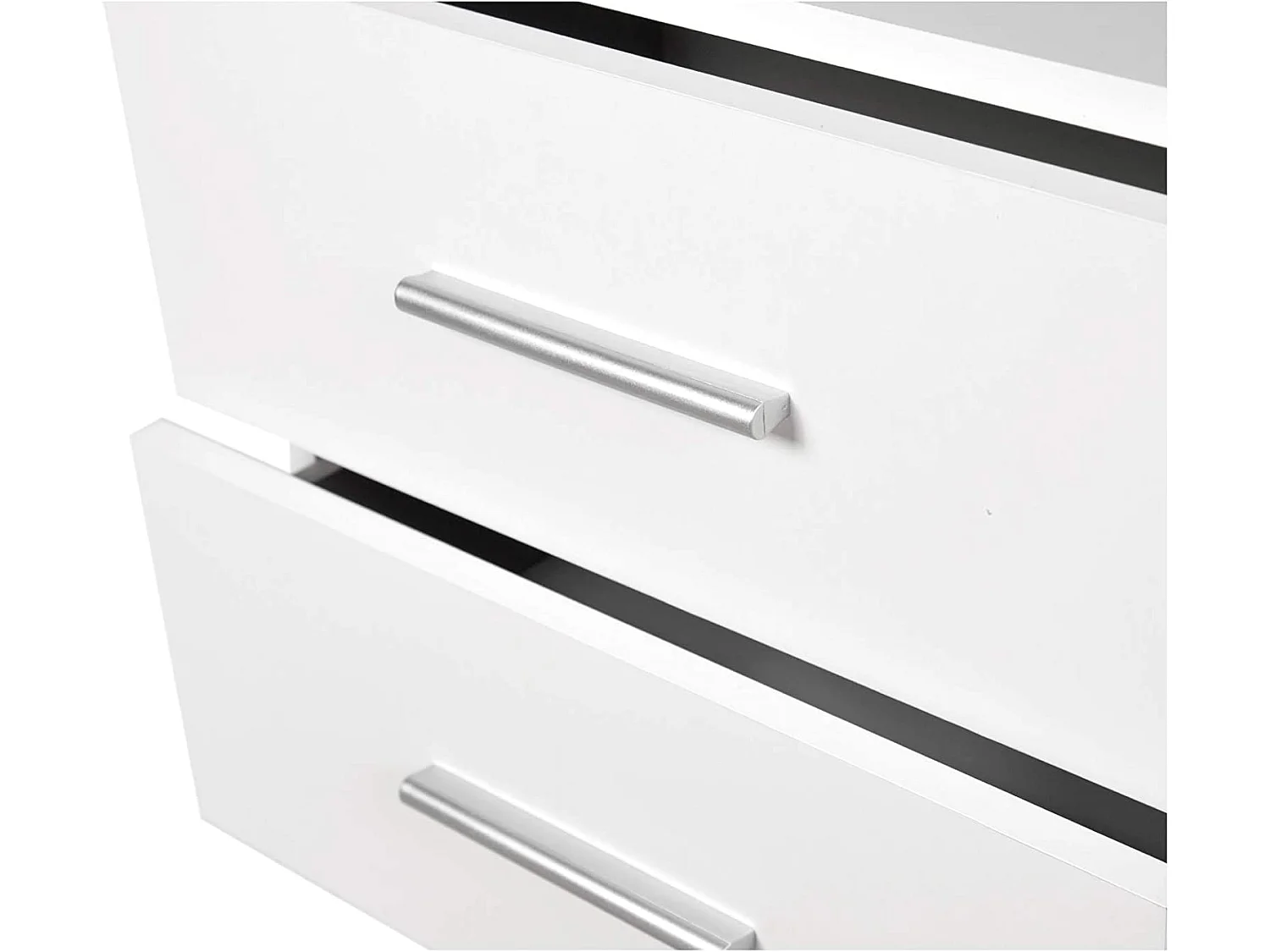 Cabecero de cama + 2 mesitas de noche Color blanco 160x45x1,6 cm (anchoxaltoxfondo)