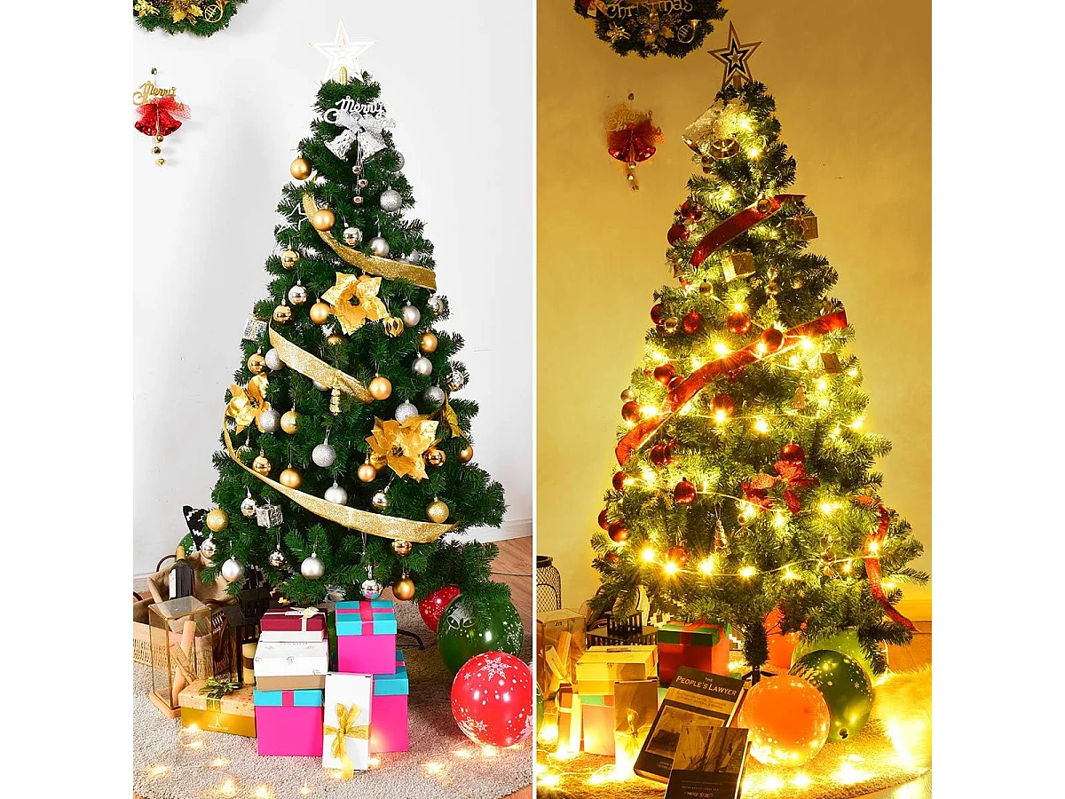 Sapin de noël artificiel 240cm, Arbre de noël artificiel pour décoration de noël ,1138 Branches, Vert Nature