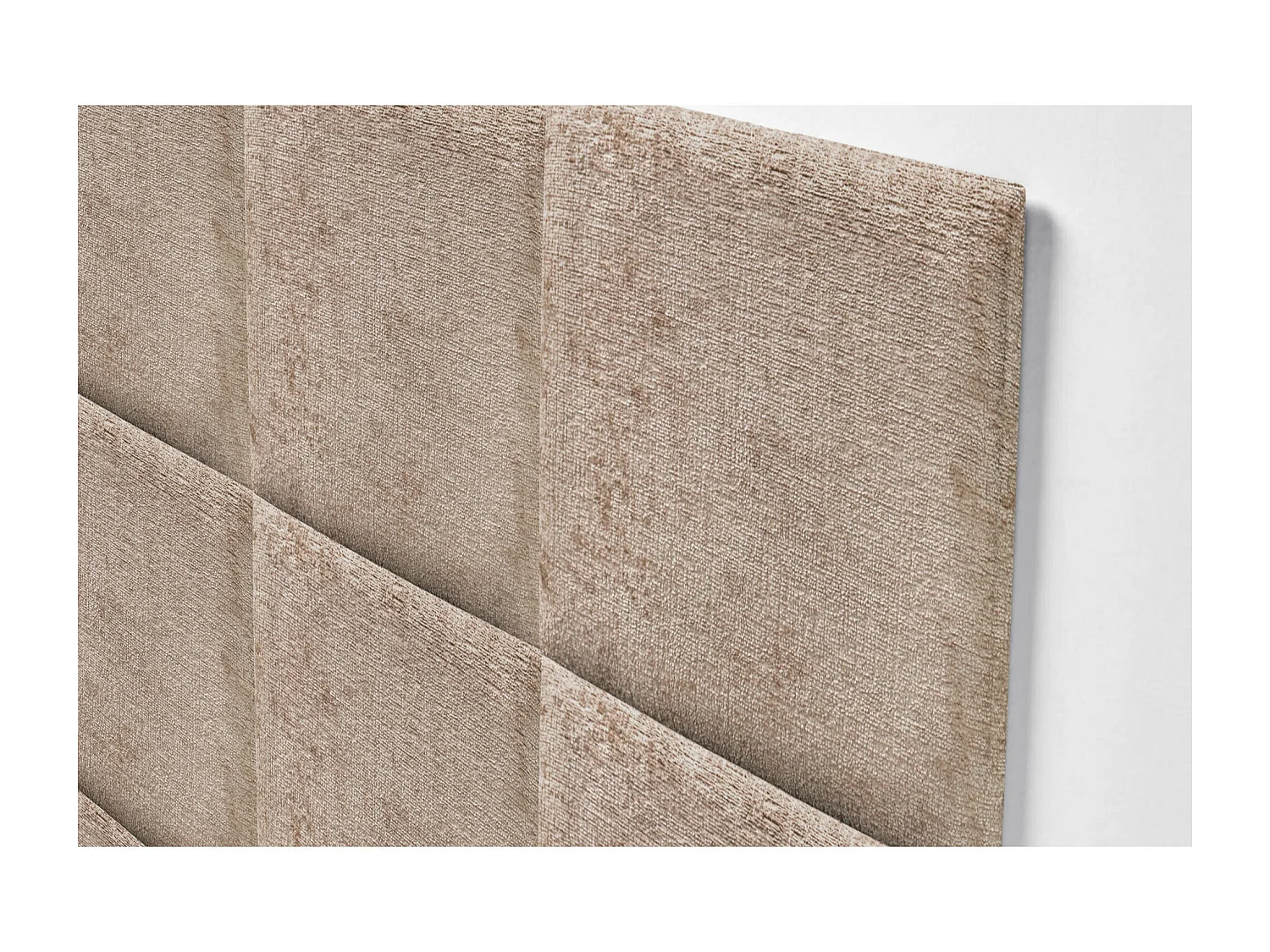 DHOME Tête de Lit Rembourrée en Laine Écologique Composée de Panneaux Autocollants Interchangeables Chambre de Luxe Rembourrée (marron clair, 140 cm)