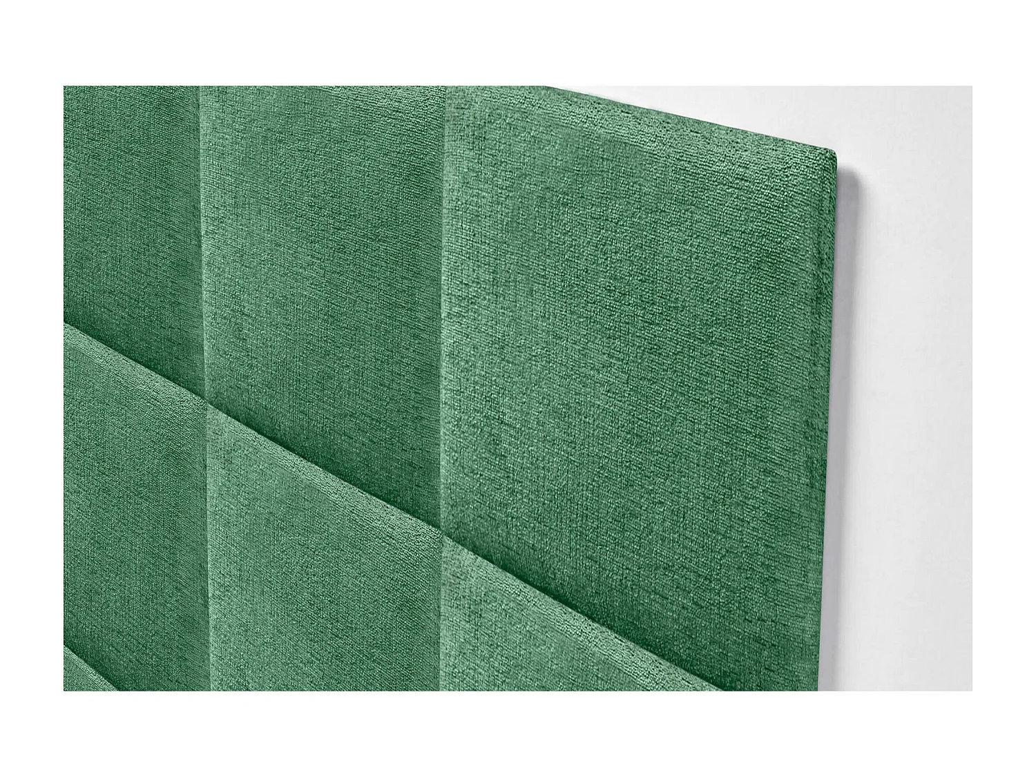 DHOME Tête de Lit Rembourrée en Laine Écologique Composée de Panneaux Autocollants Interchangeables Chambre de Luxe Rembourrée (Vert, 95 cm)