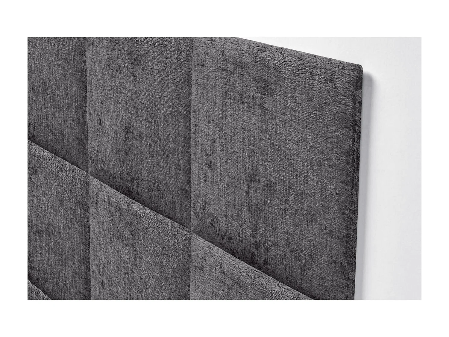 DHOME Gestoffeerd hoofdeinde in ecologische wol samengesteld uit verwisselbare zelfklevende panelen Luxe slaapkamer opgevuld (donkergrijs, 105cm)