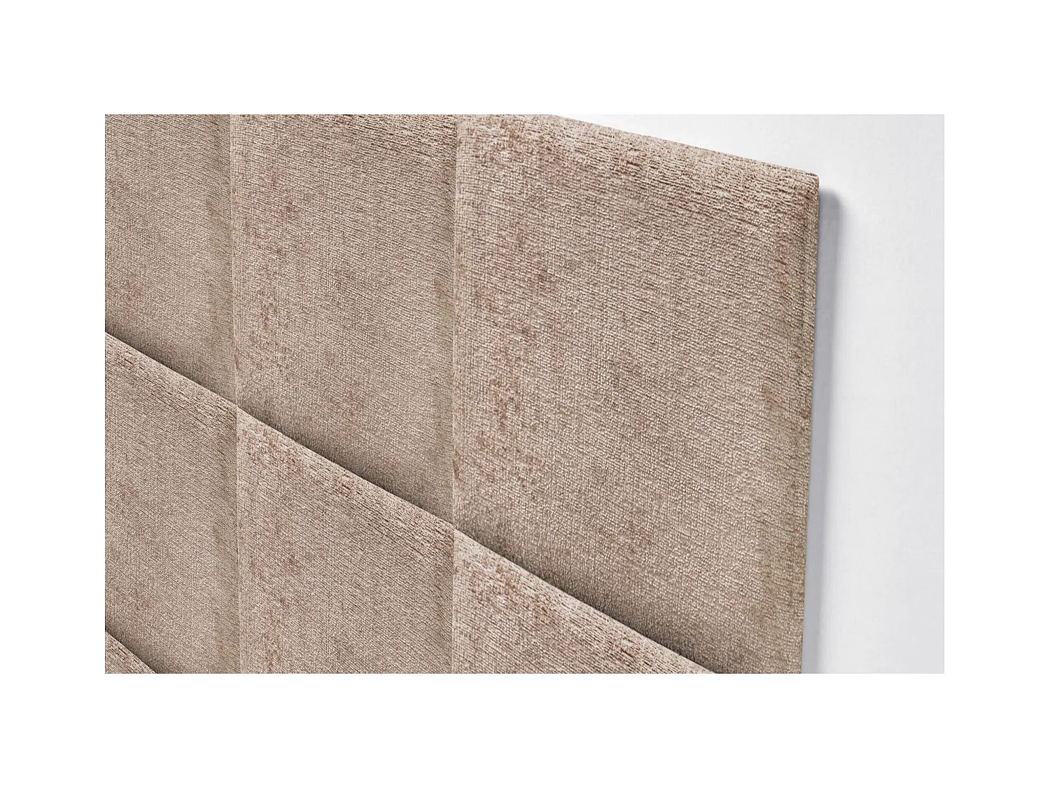 DHOME Gepolstertes Kopfteil aus ökologischer Wolle, bestehend aus austauschbaren selbstklebenden Paneelen, luxuriöses gepolstertes Schlafzimmer (Hellbraun, 80cm)