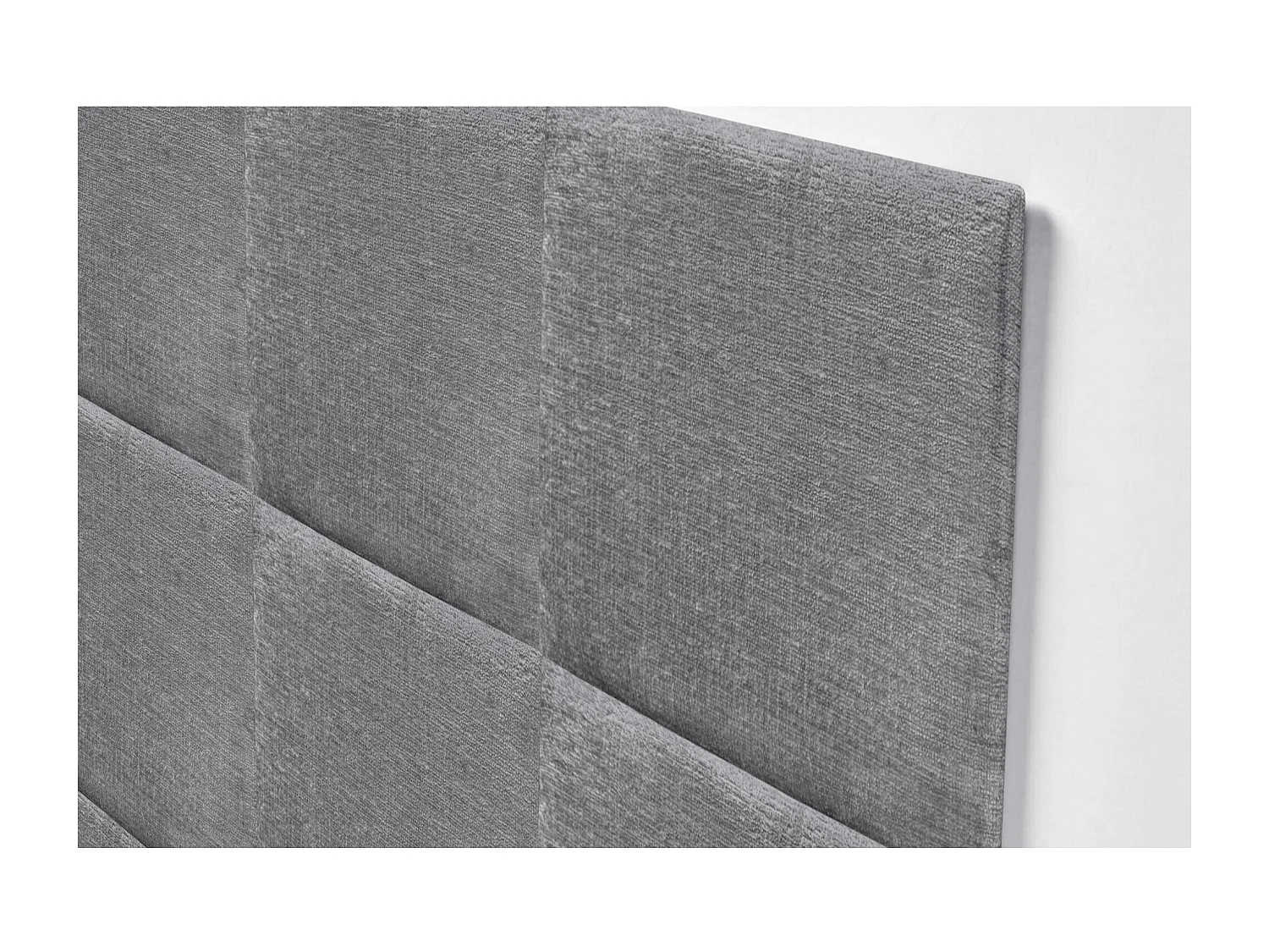 DHOME Tête de Lit Rembourrée en Laine Écologique Composée de Panneaux Autocollants Interchangeables Chambre de Luxe Rembourrée (Gris, 95 cm)